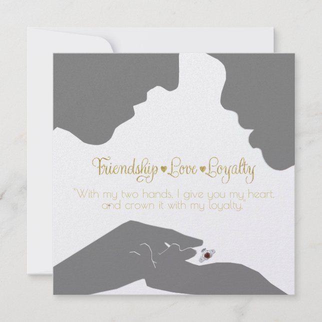 Save The Date Sauver la date Claddagh or (Devant)