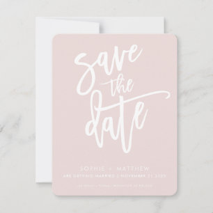 Save The Date SAUVER LA DATE écriture calligraphique moderne ros