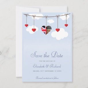 Save The Date Sauver la date Mariage Américain Britannique