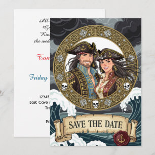 Save The Date Sauver la Date Mariage de Pirate Époustouflant
