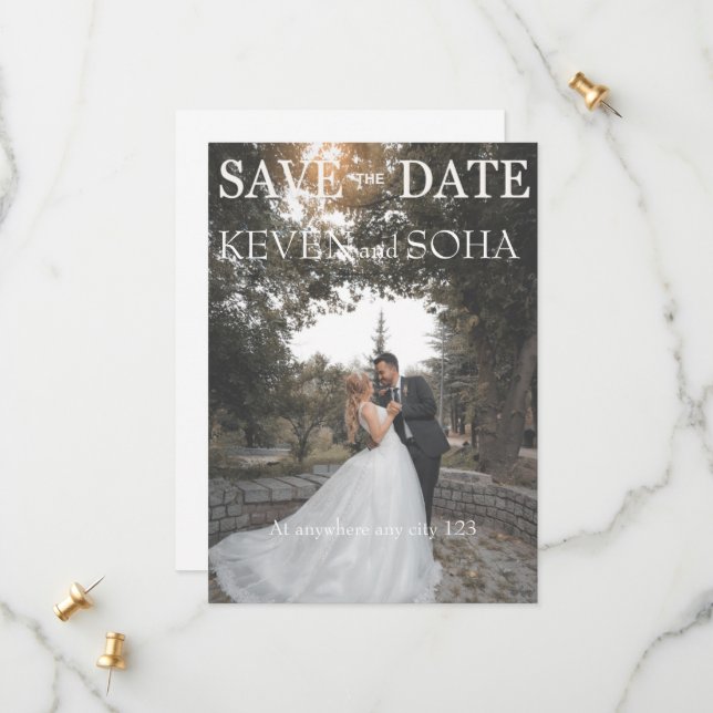 Save The Date sauver le (Devant/Arrière en situation)