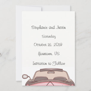 Save The Date Sauvez la voiture de convertible de date