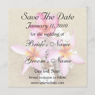 Save The Date Sauvez le mariage tropical de date