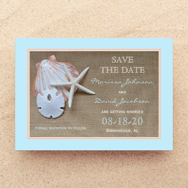 Save The Date Sauvez l'invitation de mariage Date Beach (Créateur téléchargé)