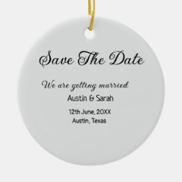 Save the Date scannen QR Hochzeitswebsite Moderner Keramik Ornament