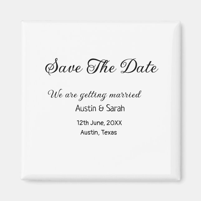 Save the Date scannen QR Hochzeitswebsite Moderner Magnet (Vorne)