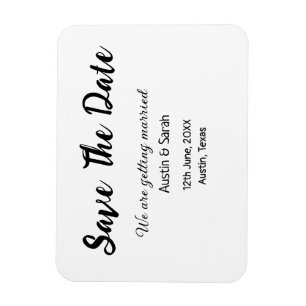 Save the Date scannen QR Hochzeitswebsite Moderner Magnet
