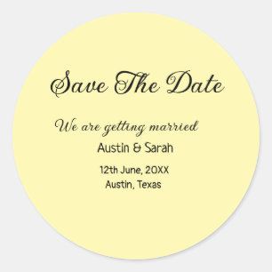 Save the Date scannen QR Hochzeitswebsite Moderner Runder Aufkleber