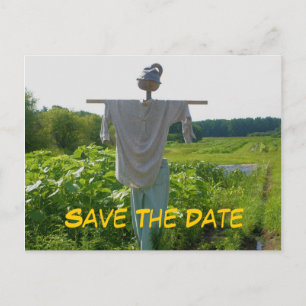 Save the Date Scarecrow Fotokarte Ankündigungspostkarte