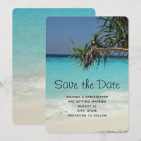 Scène de plage Tropical Blue Ocean Mariage photo