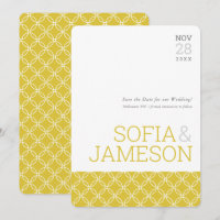 SAVE THE DATE schlichter, moderner Senfgelb