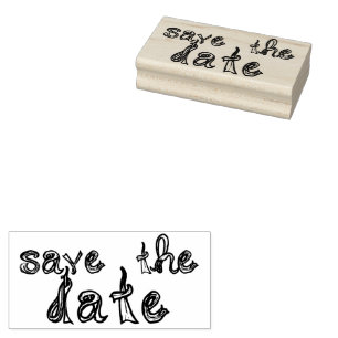 Save the Date Schriftart Gummistempel