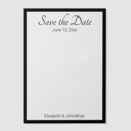 Save the Date Schwarz-Weiß-Hochzeit