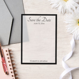 Save the Date Schwarz-Weiß-Hochzeit