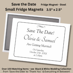 Save The Date - Schwarz & Weiß mit Unendlichem Scr Magnet