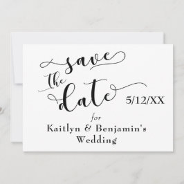 "Save the Date" Schwarze Typografie mit "Liebe" au Save The Date