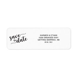 Save the Date Schwarzweiß-Weiß-Elegante Skripte Mo