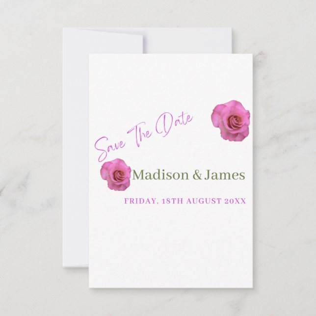 Save The Date script budget floral enregistrer l'invitation de d (Devant)