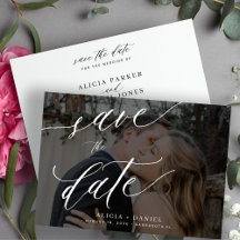 Script de calligraphie moderne mariage photo