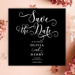 Save The Date Script de calligraphie romantique Mariage gothique