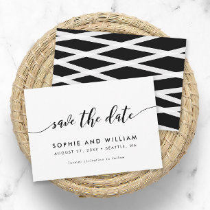 Save The Date Script de relaxation noir et blanc Enregistrer la