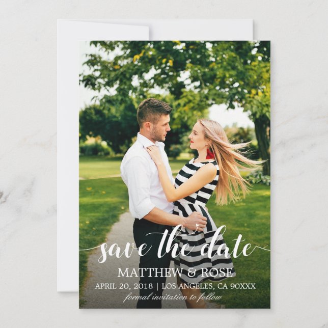 Save the Date-Script-Fotokarte Save The Date (Vorderseite)