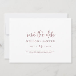 Save The Date Script Gold Rustique Rose Horizontal Enregistrer L