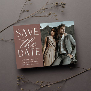 Save The Date Script lisse   Mariage photo unique