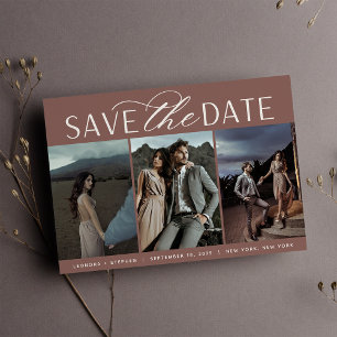 Save The Date Script lisse   Trois Mariage photo