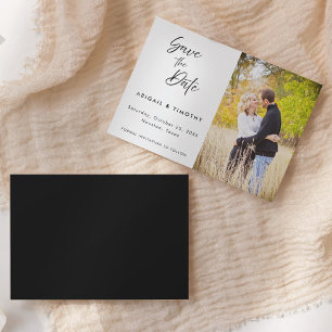 Save The Date Script manuscrit classique photo Mariage