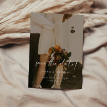 Script minimaliste en beige QR Code Mariage photo