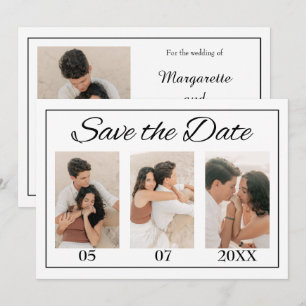 Save The Date Script minimaliste moderne 4 photos