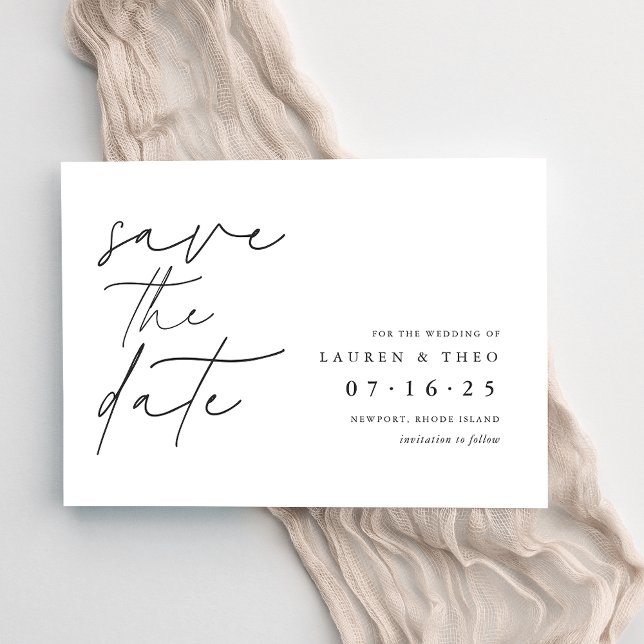 Save The Date Script moderne à main minimale (Créateur téléchargé)