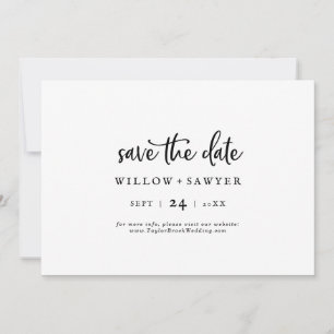 Save The Date Script Rustique Horizontal Enregistrer La Date
