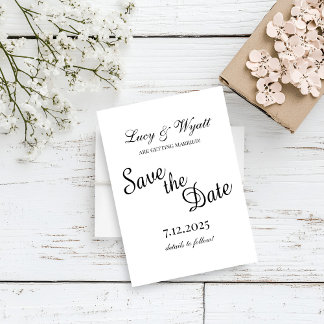 Save The Date Scripty Black & White Enregistrer la date