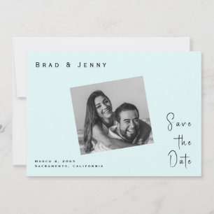 Save The Date Seafoam Couple Photo Wedding Enregistrer la date