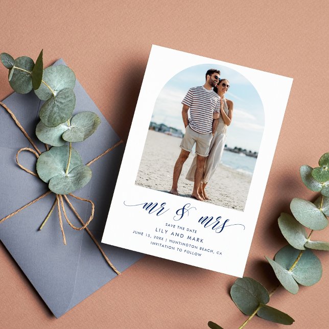 Save The Date Seaside Arch Photo Beach Wedding (Créateur téléchargé)