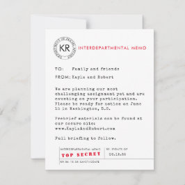 Save The Date Secret Agent Spy Enregistrer la date