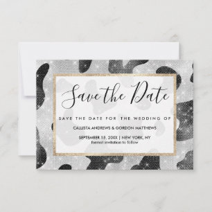 Save The Date Séquins de Parties scintillant brillant noir brill