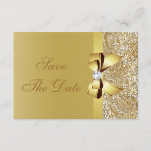 Save The Date Séquins d'or imprimés Enregistrer le Baby shower d
