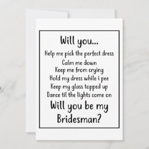 Save The Date Seras-tu mon Bridesman ?