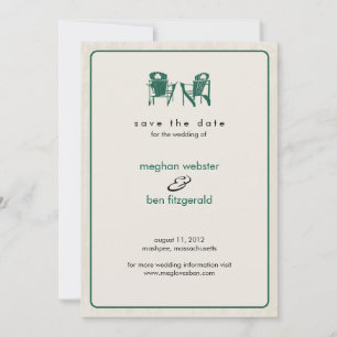 Save The Date Shamrock Adirondack Chaises Enregistrer la date