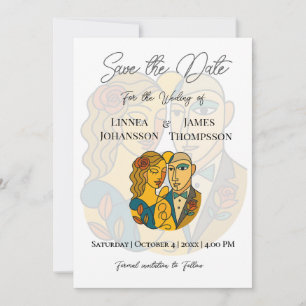 Save The Date Silhouette artistique Destination Mariage Art mode