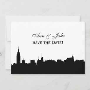 Save The Date Silhouette large NYC do-it-yourself couleur BG Enr