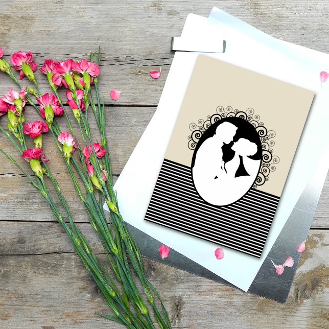 Save The Date Silhouettes de mariée et de chambre Enregistrer le (Créateur téléchargé)