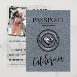 Save The Date Silver California Passport Enregistrer La Date