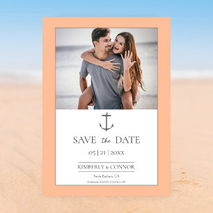 Save The Date Simple Ancre Naútíque Enregistrer la Date   Pêche