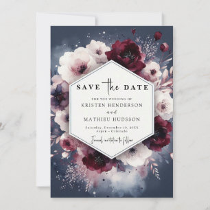 Save The Date Simple classique Mariage de Bourgogne