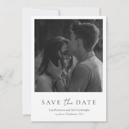 Save The Date Simple Elegant Minimaliste Photo Mariage moderne