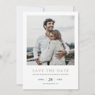 Save The Date Simple Élégant Moderne Mariage Multi Photo 